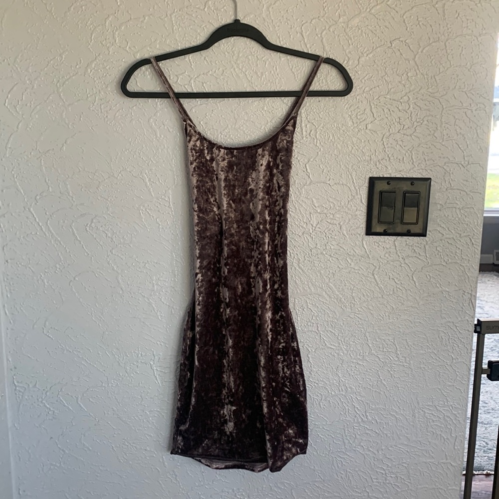 Purple velvet dress